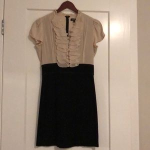 Bebe ruffle silk dress